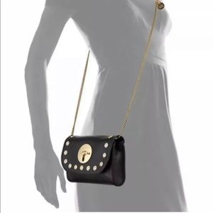 See by Chloe Lois Mini Studded Black Gold Leather